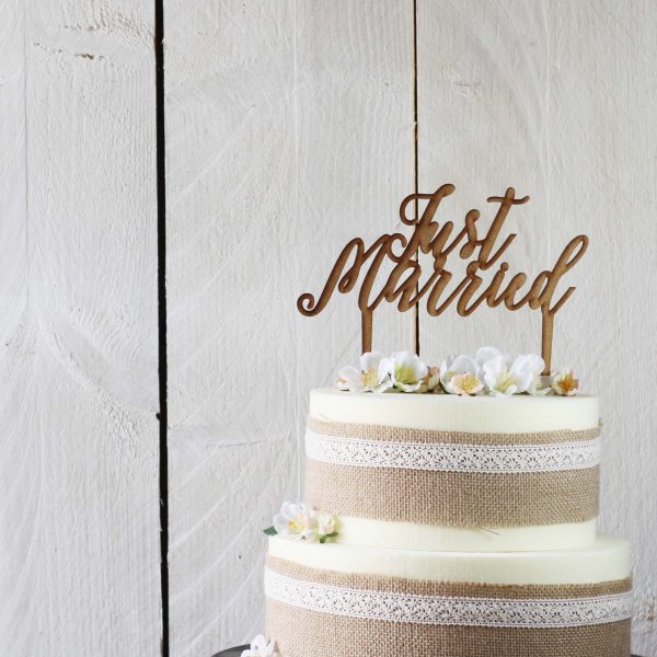 Cake topper - JUST MARRIED - – Image 3