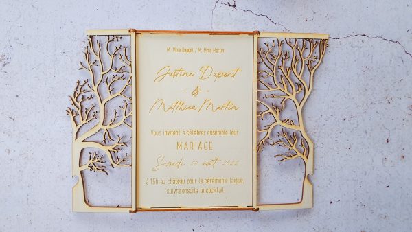 Faire-part en bois - Arbre – Image 5