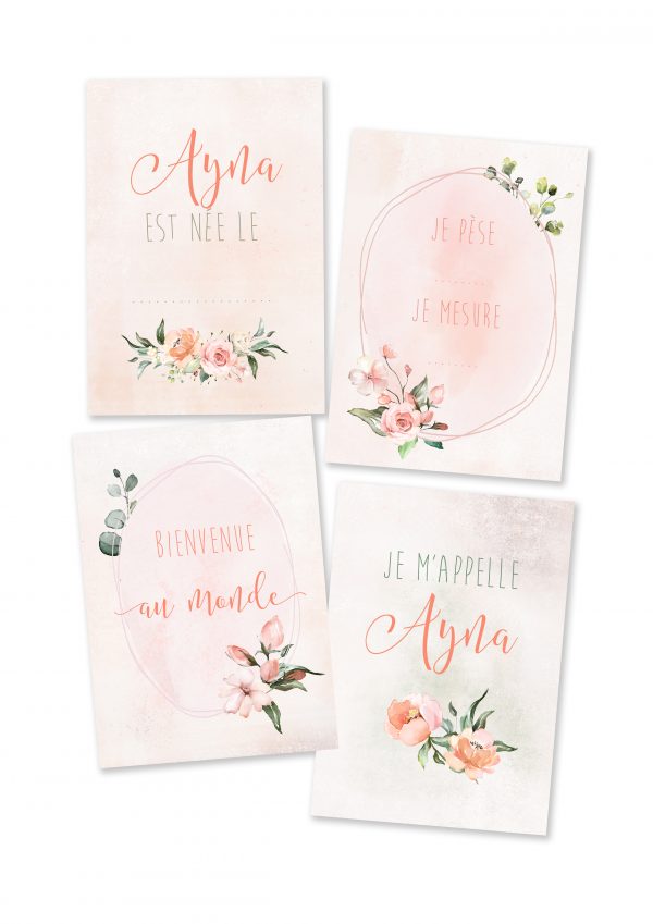 Cartes naissance ROSE 2