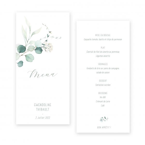 Menu - Eucalyptus Lovers